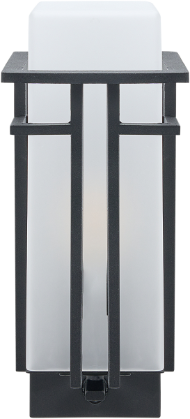 Außenwandleuchte Metall schwarz mit Bewegungsmelder 28 cm rechteckig COWIE