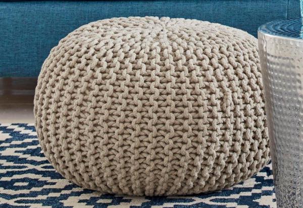 Stylefurniture Cottonball, Stoff, grau, 55 x 55 x 37 cm