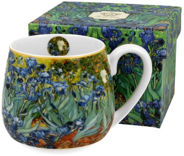 DUO ART GALLERY Fassbecher 430 ml IRISES New Bone China Porzellan