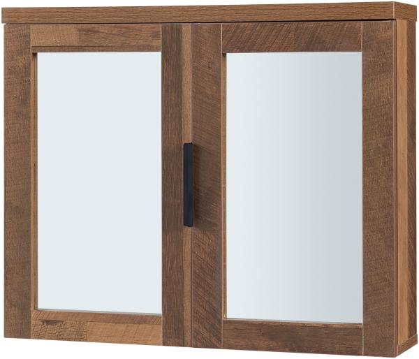 Spiegelschrank Namsskogan 50x60x15cm Walnussoptik [en. casa]