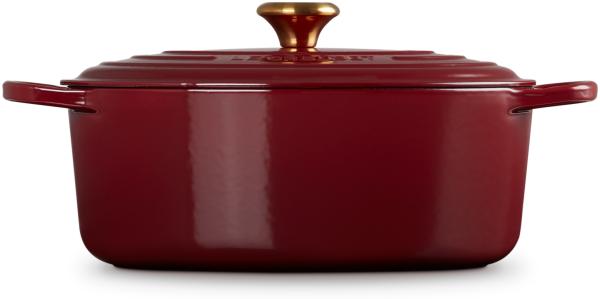 Le Creuset Bräter 'Signature' , Gusseisen , Oval, für alle Herdarten und Induktion geeignet, Rhône, 31,0 cm