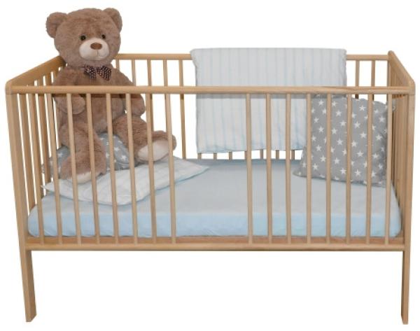 Bubema 'Nils 2. 0' Babybett, Buche massiv, 70x140 cm, Natur