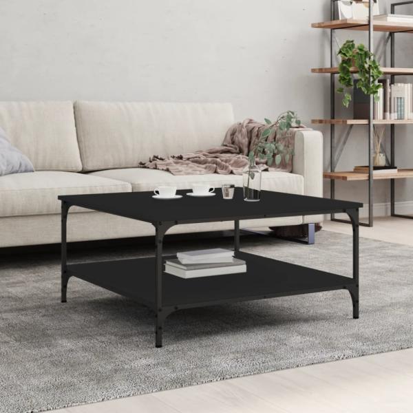 vidaXL Couchtisch Schwarz 80x80x40 cm Holzwerkstoff