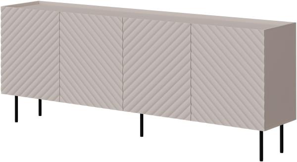 Mirjan24 'Likade 200 4D' Kommode mit 4 Drehtüren, Holz cashmere, 80 x 40 x 200 cm