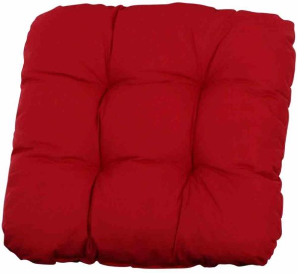 SIENA GARDEN SUNNY Sitzkissen universal, Farbe rot Dessin Uni rot, 50% Baumwolle 50% Polyester