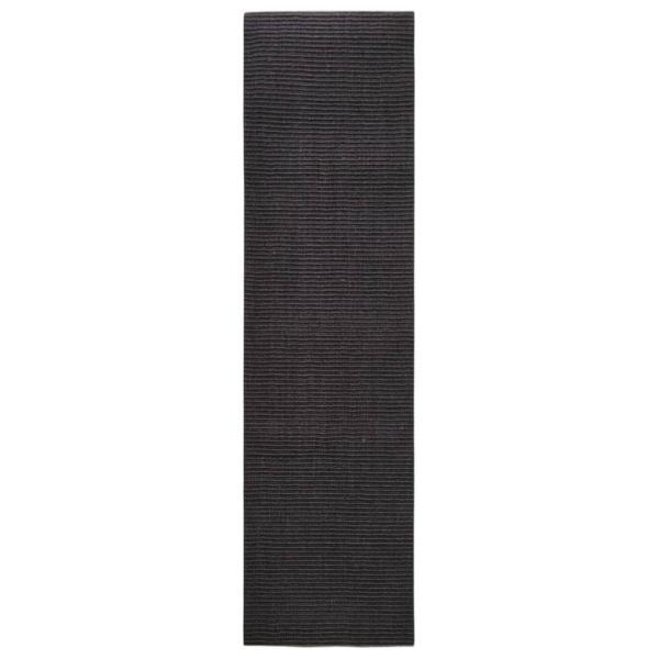 Teppich Natur Sisal 80x300 cm Schwarz