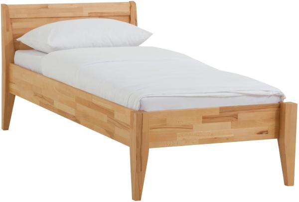 Dico Massivholz Einzelbett Komfortbett Seniorenbett 450.03, Buche walnuss geölt Größe 100x190 cm