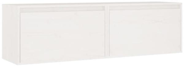 Wandschränke 2 Stk. Weiß 60x30x35 cm Massivholz Kiefer