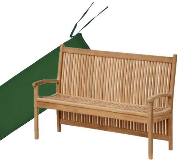 Bankauflage 120 cm x 50 cm für Gartenbank Pescara - grün