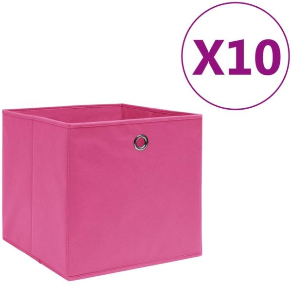 vidaXL Aufbewahrungsboxen 10 Stk. Vliesstoff 28x28x28 cm Rosa