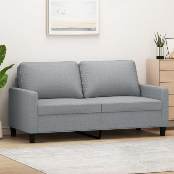 vidaXL 2-Sitzer-Sofa Hellgrau 140 cm Stoff