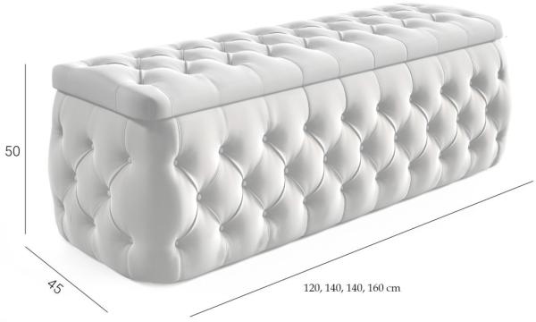 Boxspringbett Schlafzimmerbett SEVRA Nr. 4 140x200cm in Elisa Velvet Anthrazit Bild 6