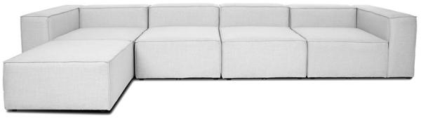 HOME DELUXE Modulares Sofa VERONA - Größe XL Hellgrau - (BxHxL) 415, 68, 207 cm