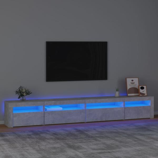 TV-Schrank mit LED-Leuchten Betongrau [3152749]