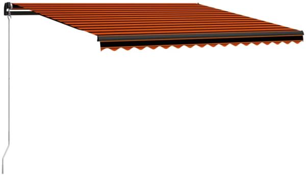 Einziehbare Markise Handbetrieben 450 x 300 cm Orange und Braun