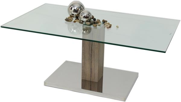 Couchtisch >4/127-29< in Klarglas, Glas - 110x44x65cm (BxHxT)