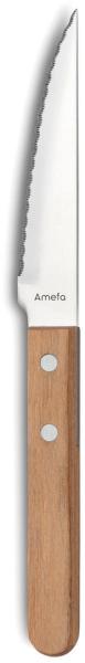 Fleischmesser Amefa Pizza Bois Metall Holz (21 cm) (Pack 12x)