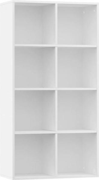 vidaXL Bücherregal/Sideboard Weiß 66×30×130 cm Spanplatte