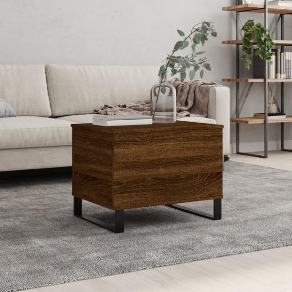 vidaXL Couchtisch Braun Eichen-Optik 60x44,5x45 cm Holzwerkstoff