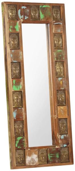 Spiegel mit Buddha-Verzierung 50x110 cm Recyceltes Massivholz