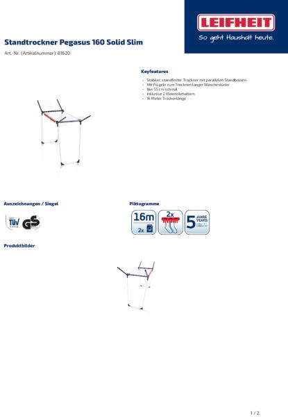 Standtrockner Pegasus160 Solid Slim Bild 18