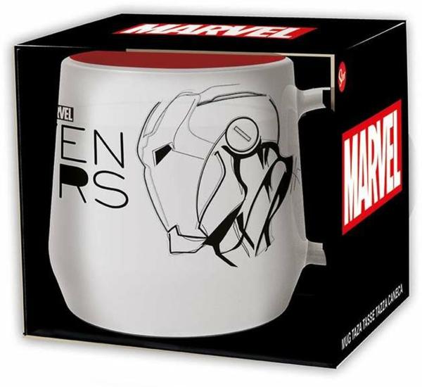 Marvel Avengers Kaffeetasse aus Keramik in Geschenkbox Ø 8 x 9 cm Skizzen 360ml