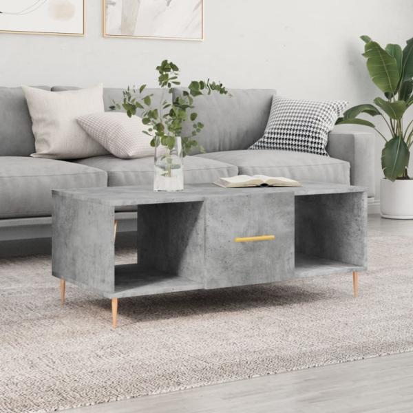 vidaXL Couchtisch Betongrau 102x50x40 cm Holzwerkstoff