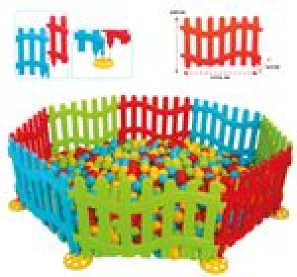 Pilsan Spielzaun, Plastikzaun, Laufgitter 06192, 8 Elemente 71,5 x 47 x 3 cm