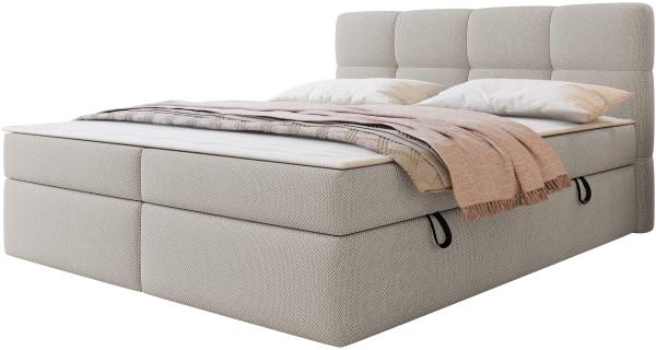 Boxspringbett mit H3-Matratze und Topper Fogy (Farbe: Curio 11, Größe: 160 x 200 cm)