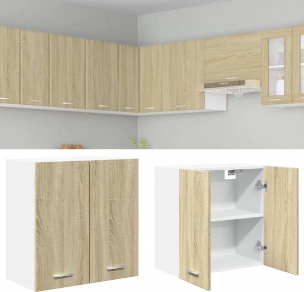 vidaXL Hängeschrank Sonoma-Eiche 60x31x60 cm Holzwerkstoff