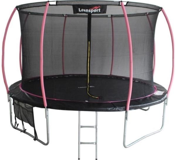 LEAN Sport Max Trampolin, 366 cm, schwarz-rosa