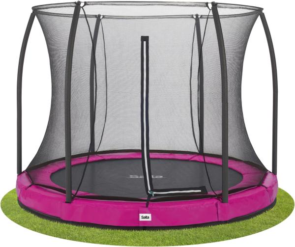 Salta 'Comfort Edition Ground' Rundes Bodentrampolin mit Netz, pink, 305 cm