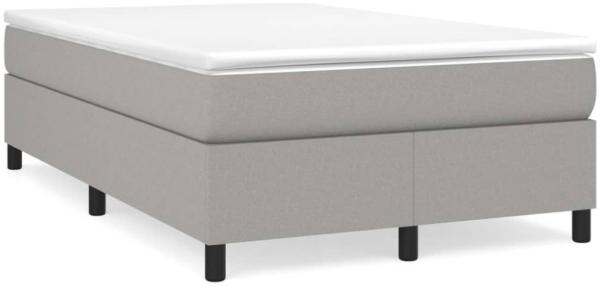 vidaXL Boxspringbett mit Matratze Hellgrau 120x190 cm Stoff