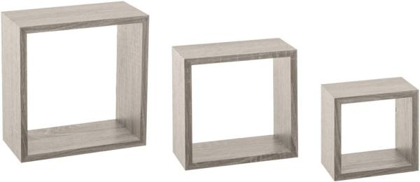 Wandregal mit Garderobenhaken, Cube X3 Beton Gris