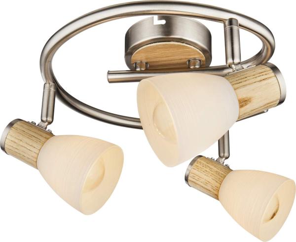 Deckenleuchte Wohnzimmer Deckenlampe Holz Deckenstrahler 3 Flammig 54352-3