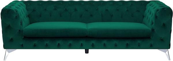 3-Sitzer Sofa Samtstoff grün SOTRA