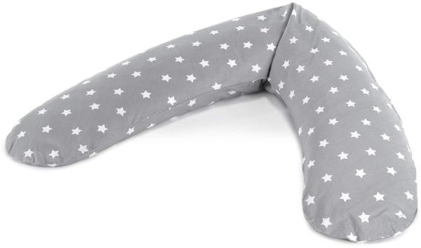 Theraline Stillkissen "Das Komfort" mit Dinkel Füllung inkl. Bezug 180 cm 132 Big Stars grau