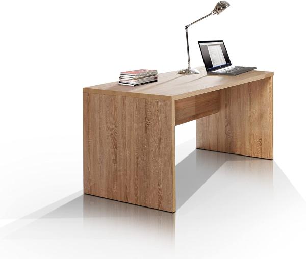 Möbel-Eins CAMILLO Schreibtisch 140 cm breit, Material Dekorspanplatte, Eiche sonomafarbig