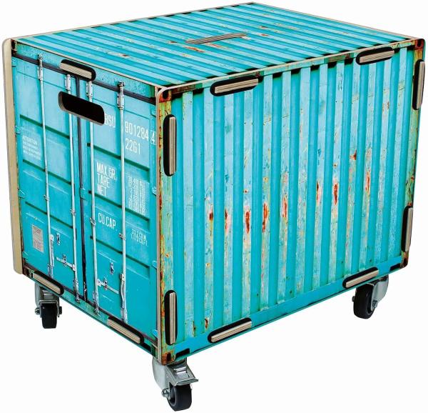 Werkhaus - Rollbox "Container türkis" RB6002 Rollcontainer Kiste Rolltisch Box