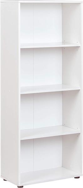 Regal Bücherregal Stauraumregal Arco 3 weiß, B x H x T 60 x 145 x 30 cm