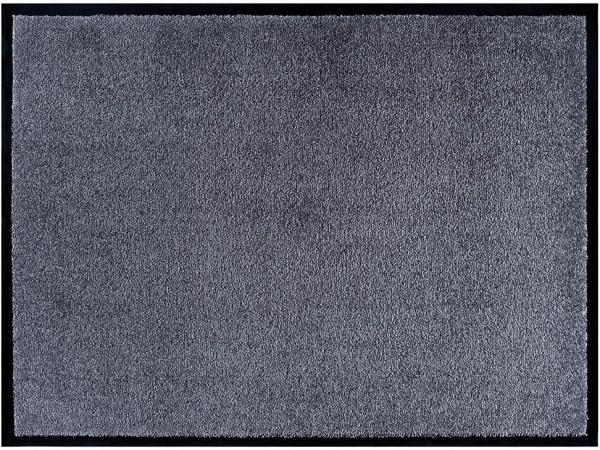 Teppich Boss waschbare In- & Outdoor Fußmatte Uni einfarbig - grau - 90x150x0,7cm