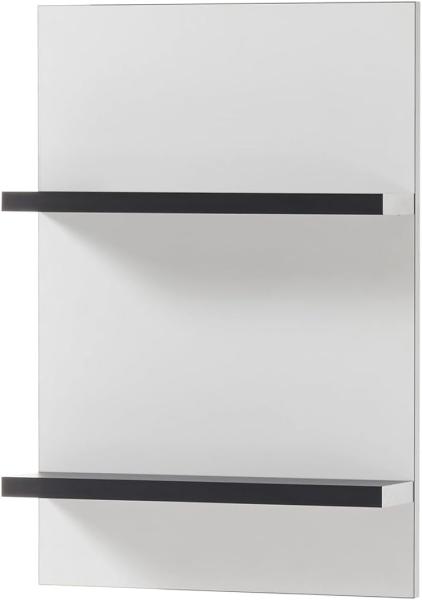 Badezimmer Hängeregal Design-D in weiß und schwarz 40 x 62 cm