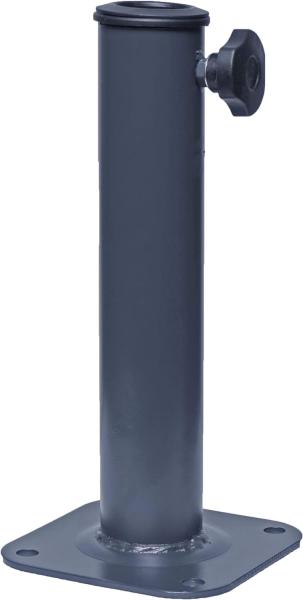 Ständer auf Bodenhülse HWC-A96, Schirmständer für Bodenanker/-platte/-montage Sonnen-/Ampelschirm, Metall Ø 38-48mm