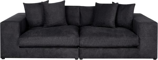 3-Sitzer Sofa schwarz mit Kissen GLORVIKA II