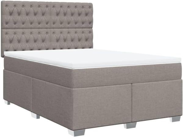 Boxspringbett mit Matratze Taupe 160x200 cm Stoff 3292850