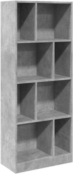 Bücherregal Betongrau 57x28,5x141 cm Holzwerkstoff 847999