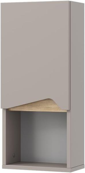 Vicco Hängeschrank Marelle Greige Eiche 30 x 67 cm mit Tür und offenem Fach