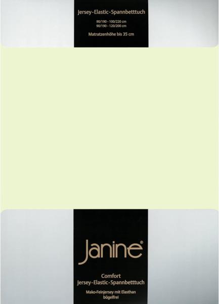 Janine Jersey Elastic Spannbetttuch|90x190 cm - 100x220 cm| limone