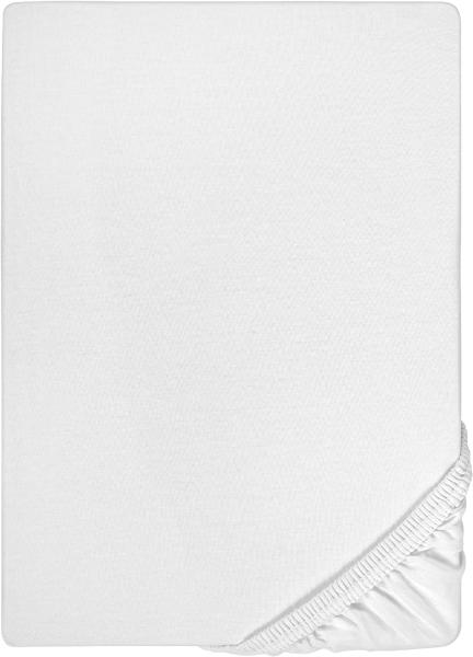 Biberna Jersey Elasthan Spannbettlaken Spannbetttuch 120x200 cm - 130x220 cm Weiß