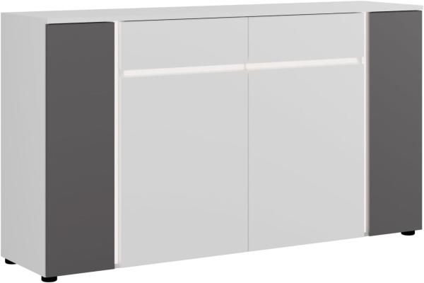 Sideboard Kato in weiß und grau 150 cm